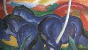 Franz Marc The Large Blue Horses (mk34) oil